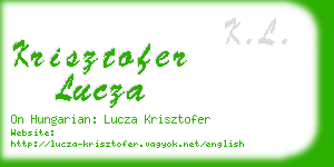 krisztofer lucza business card